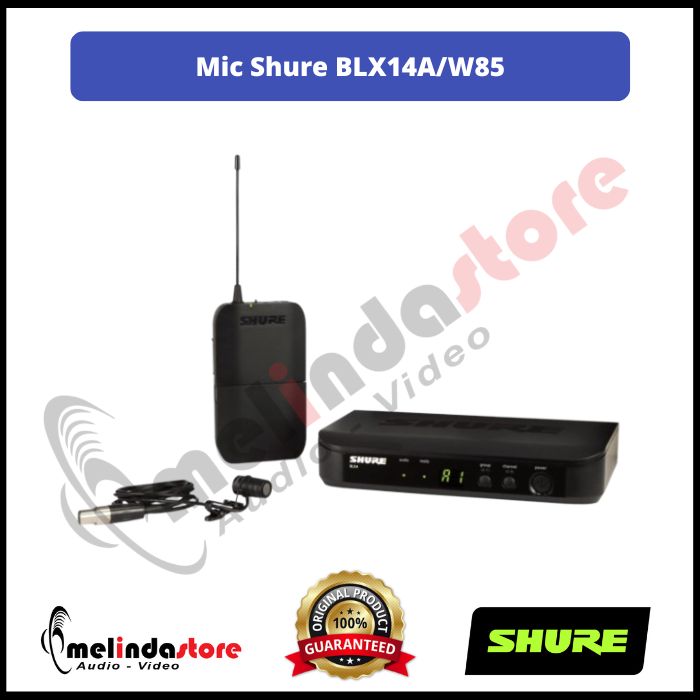 Microphone Wireless Shure BLX14A/W85 | Wireless Presenter Mic Shure Clip On